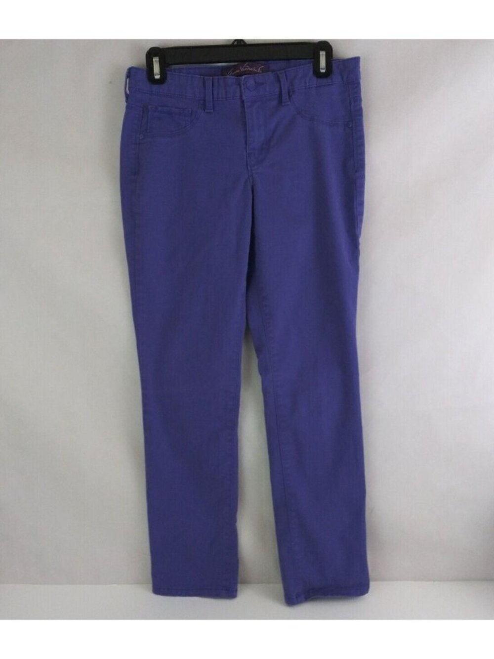 Gloria Vanderbilt Women's Purple Ultra Low Rise Straight Leg Jeans Size 6 Short